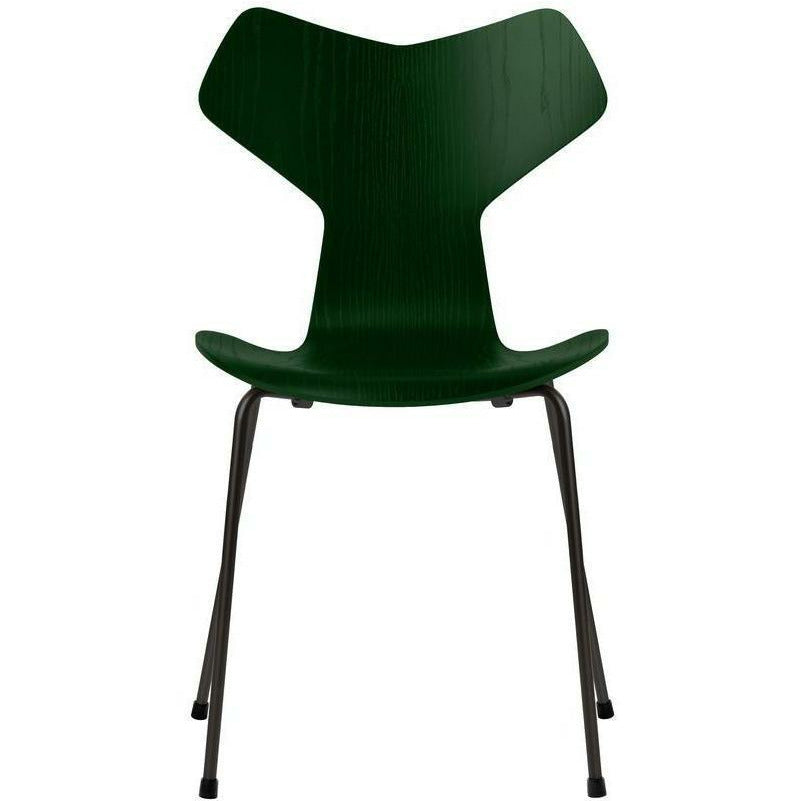 [product_category]-Fritz Hansen Grand Prix Chair Dyed Ash Evergreen Bowl, Black Base-Fritz Hansen-3130-FARVET-EVERGREEN-SORT-FRI-1