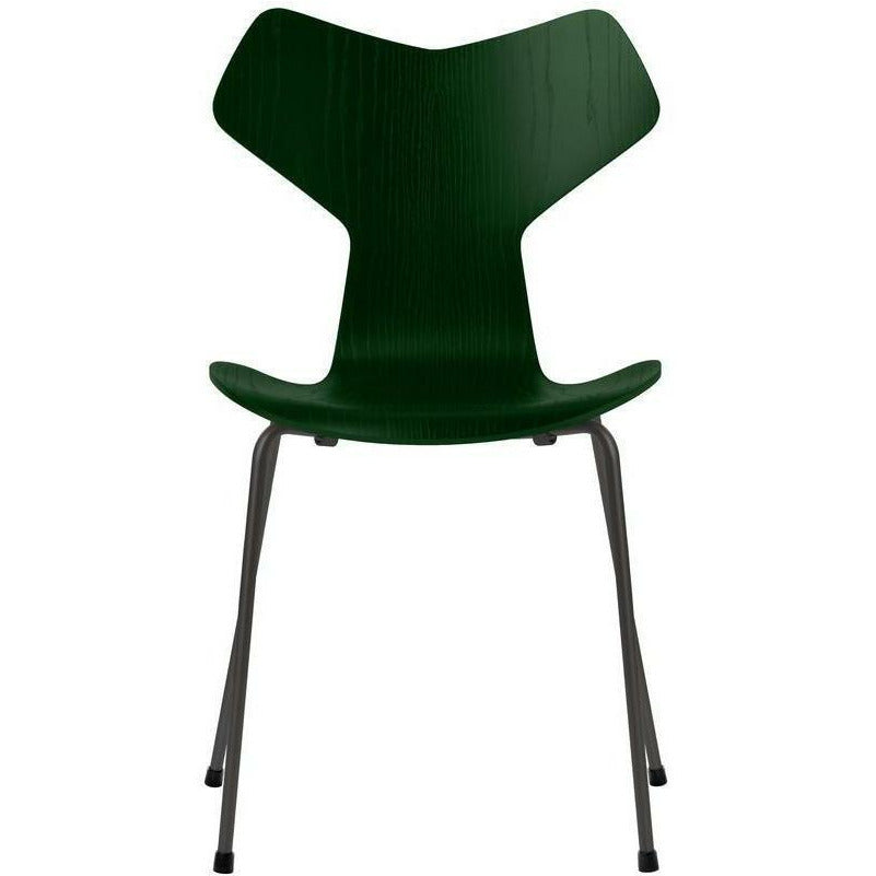 [product_category]-Fritz Hansen Grand Prix Chair Dyed Ash Evergreen Bowl, Warm Graphite Base-Fritz Hansen-3130-FARVET-EVERGREEN-WARM-FRI-1