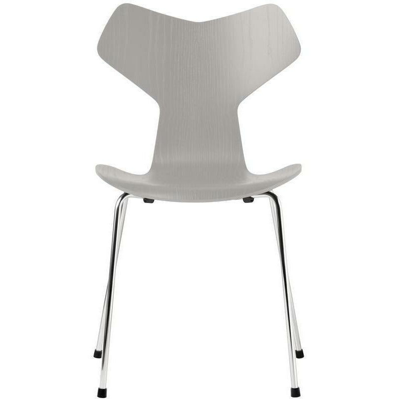 [product_category]-Fritz Hansen Grand Prix Chair Dyed Ash Nine Grey Shell, Chromed Steel Base-Fritz Hansen-3130-FARVET-NINE-FORKROMET-FRI-1