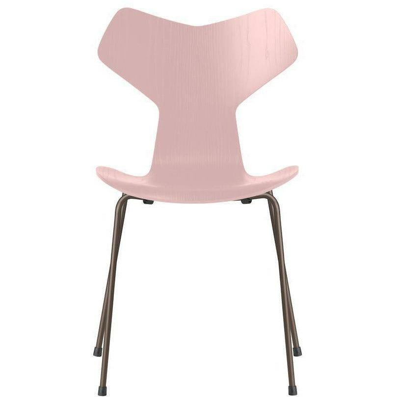 [product_category]-Fritz Hansen Grand Prix Chair Dyed Ash Pale Rose Bowl, Brown Bronze Base-Fritz Hansen-3130-FARVET-PALE-BROWN-FRI-1