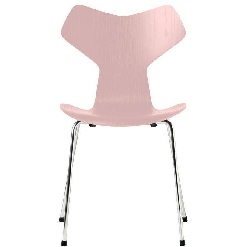 [product_category]-Fritz Hansen Grand Prix Chair Dyed Ash Pale Rose Bowl, Chromed Steel Base-Fritz Hansen-3130-FARVET-PALE-FORKROMET-FRI-1