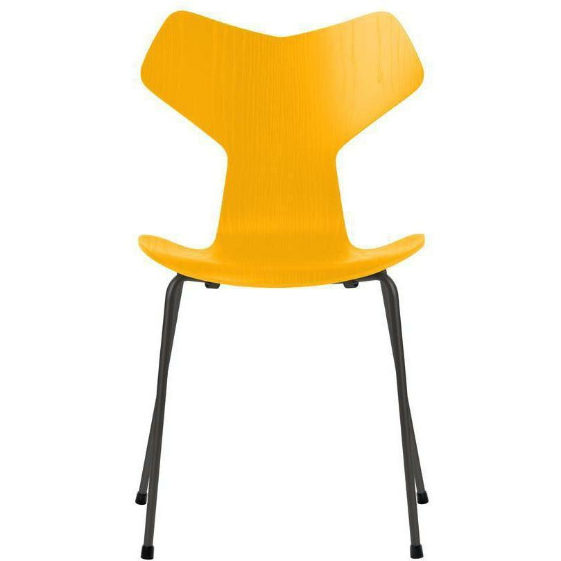 [product_category]-Fritz Hansen Grand Prix Chair Dyed Ash True Yellow Bowl, Warm Graphite Base-Fritz Hansen-3130-FARVET-TRUE-WARM-FRI-1