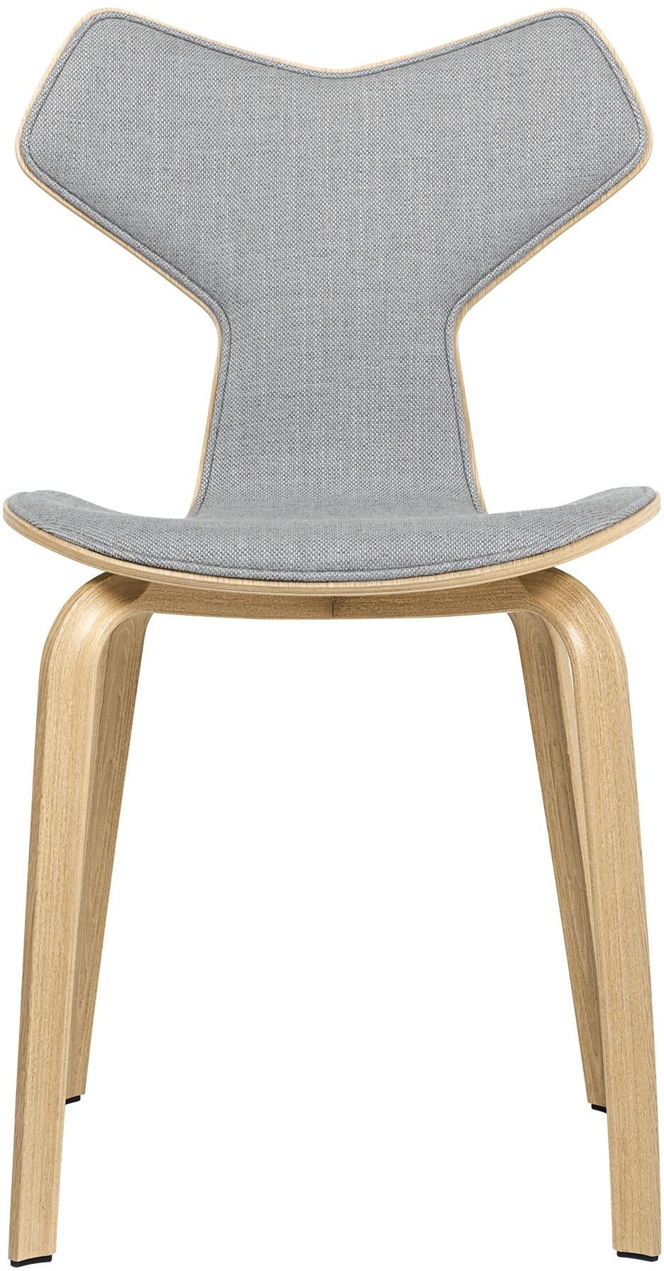 [product_category]-Fritz Hansen Grand Prix Chair Front Upholstery Fabric, Hallingdal Grey/Oak-Fritz Hansen-4130-133/oak-FRI-1