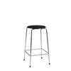 Fritz Hansen High Dot™ Counter Stool 4 Legs, Colored Veneer Ash Black/Chrome Base
