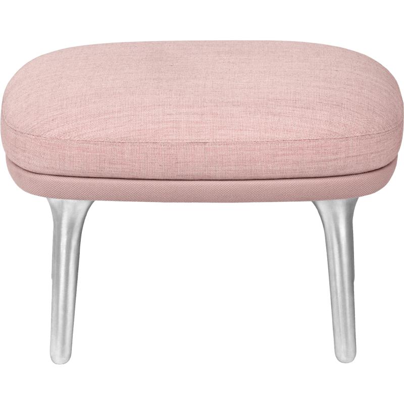 [product_category]-Fritz Hansen Jh11 Ro Footstoll Aluminium, Steelcut Pink/ Canvas Pink-Fritz Hansen-JH11-605/0614-FRI-1