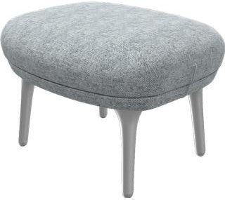 [product_category]-Fritz Hansen Jh11 Ro Footstoll, Monochrome Grey, Aluminium-Fritz Hansen-JH11-130-FRI-1