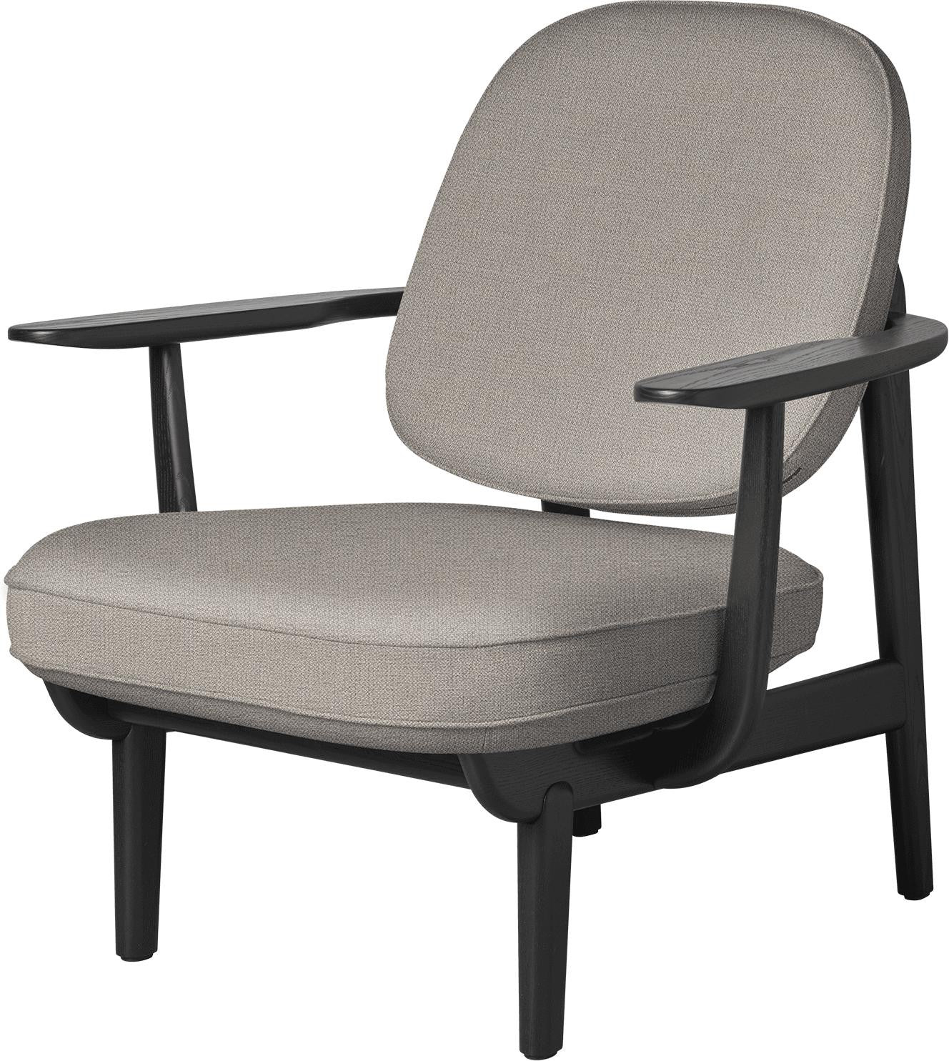 [product_category]-Fritz Hansen Jh97 Fred Lounge Chair Black Colored Ash, Light Beige-Fritz Hansen-JH97-christianshavn 1120-FRI-1