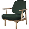  JH97 Fred Lounge stol lakeret eg grøn
