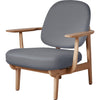  JH97 Fred Lounge Stol Oiled Oak Green