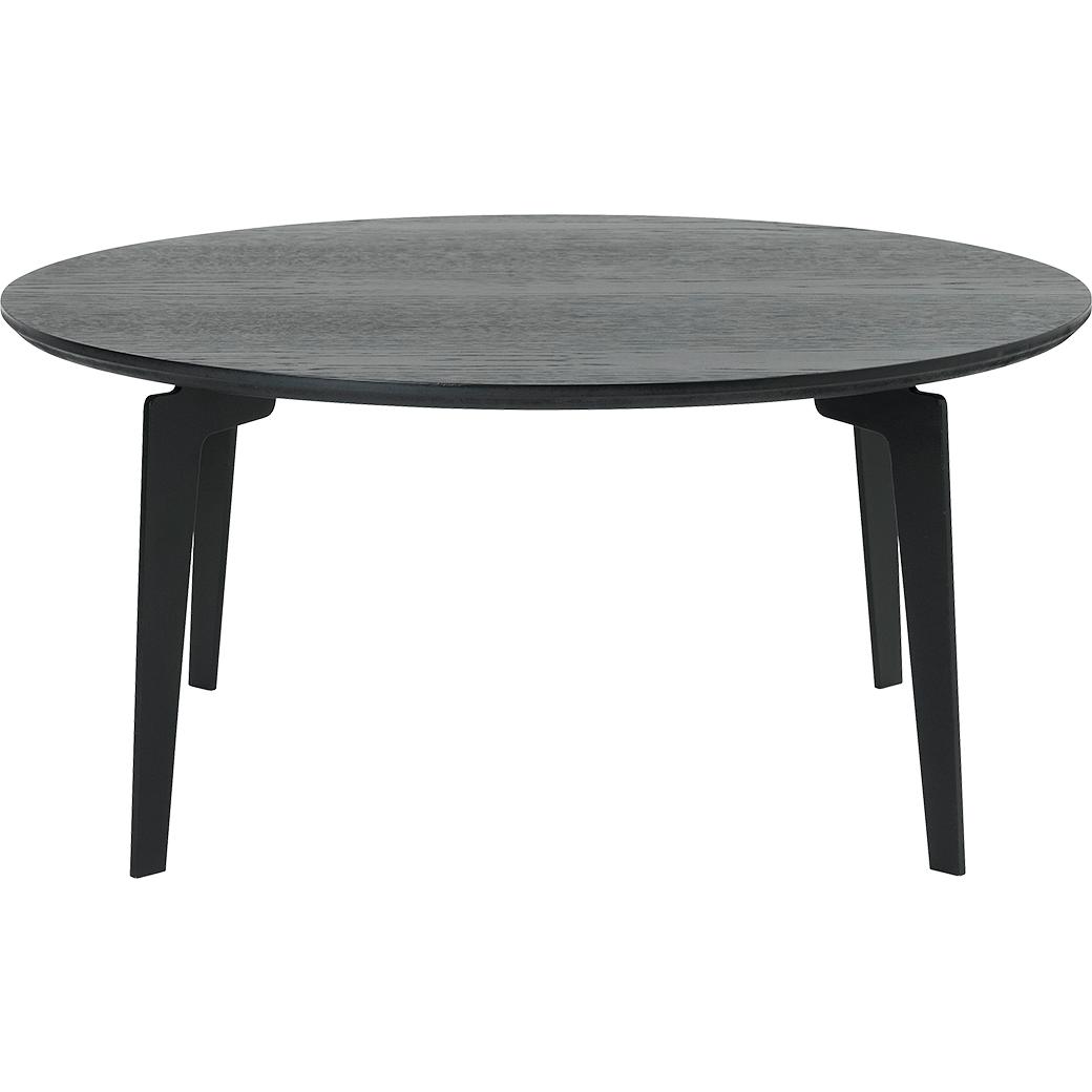 [product_category]-Fritz Hansen Join Coffee Table ø80 Cm, Black Lacquered Oak Wood-Fritz Hansen-FH41-black-FRI-1