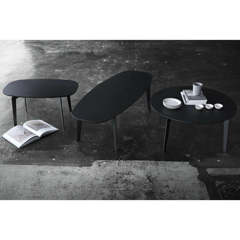[product_category]-Fritz Hansen Join Coffee Table ø80 Cm, Black Lacquered Oak Wood-Fritz Hansen-FH41-black-FRI-2