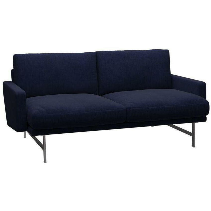 [product_category]-Fritz Hansen Lissoni Sofa Fabric 2 Seater, Stainless Steel Matt Polished/Grace Walnut-Fritz Hansen-PL112S-Fabric-Remix-0773-Satinless-Steel-FRI-1