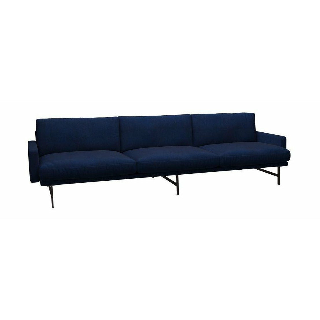 [product_category]-Fritz Hansen Lissoni Sofa Fabric 3 Seater, Brown Bronze/Blue Divina Melange-Fritz Hansen-PL113S-Divina-Melange-0777-Brown-Bronze-FRI-1