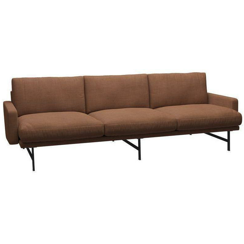 [product_category]-Fritz Hansen Lissoni Sofa Fabric 3 Seater, Warm Graphite/Brown Remix 0252-Fritz Hansen-PL113S-Remix-0252-Warm-Graphite-FRI-1