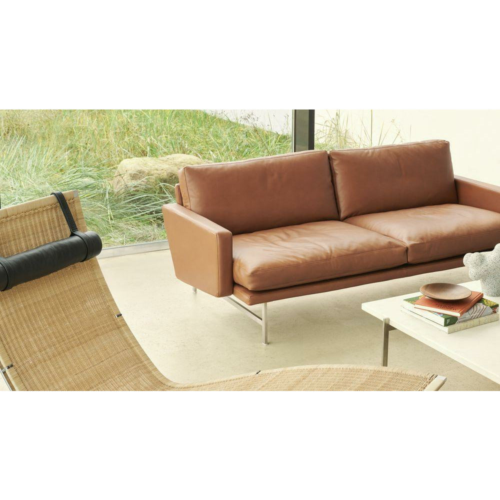 [product_category]-Fritz Hansen Lissoni Sofa Leather 2 Seater, Bronze Brown/Brown Essential Stone-Fritz Hansen-PL112S-Essential-Stone-Brown-Bronze-FRI-4
