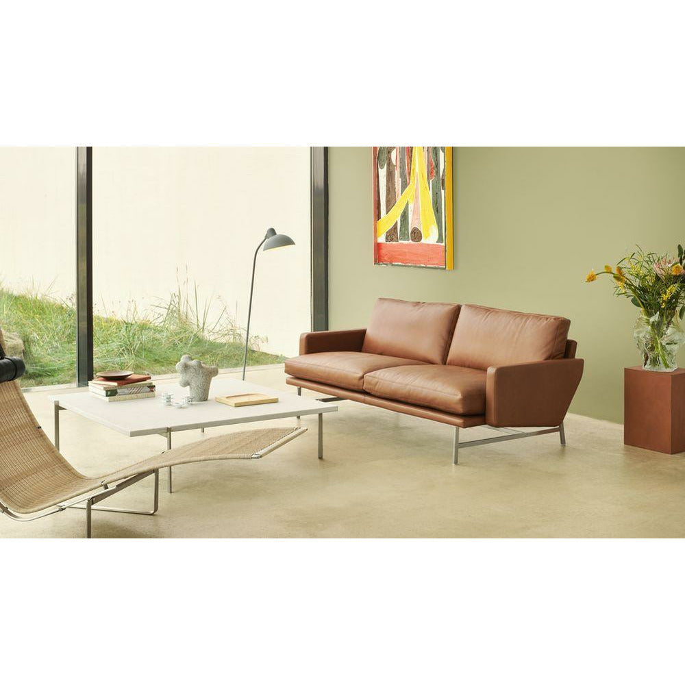 [product_category]-Fritz Hansen Lissoni Sofa Leather 2 Seater, Warm Graphite/Brown Grace Walnut-Fritz Hansen-PL112S-Grace-Walnut-Warm-Graphite-FRI-7