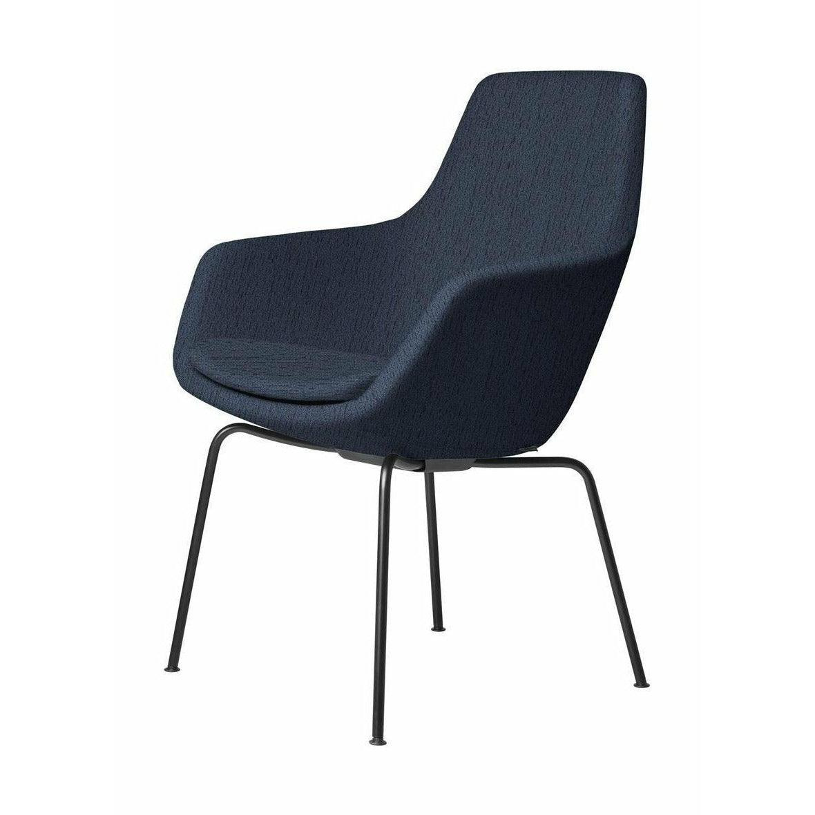[product_category]-Fritz Hansen Little Giraffe Armchair Black Base Fabric Christianshavn, Blue-Fritz Hansen-3201-BLCK-CHRI-1154-FRI-1