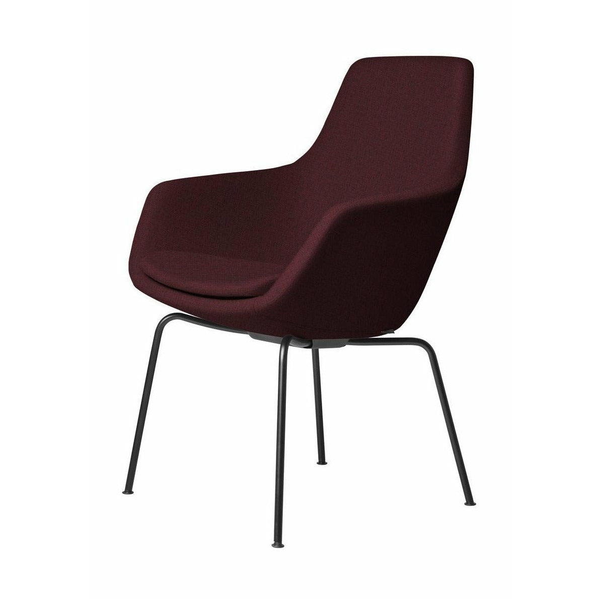 [product_category]-Fritz Hansen Little Giraffe Armchair Black Base Fabric Christianshavn, Red-Fritz Hansen-3201-BLCK-CHRI-1141-FRI-1
