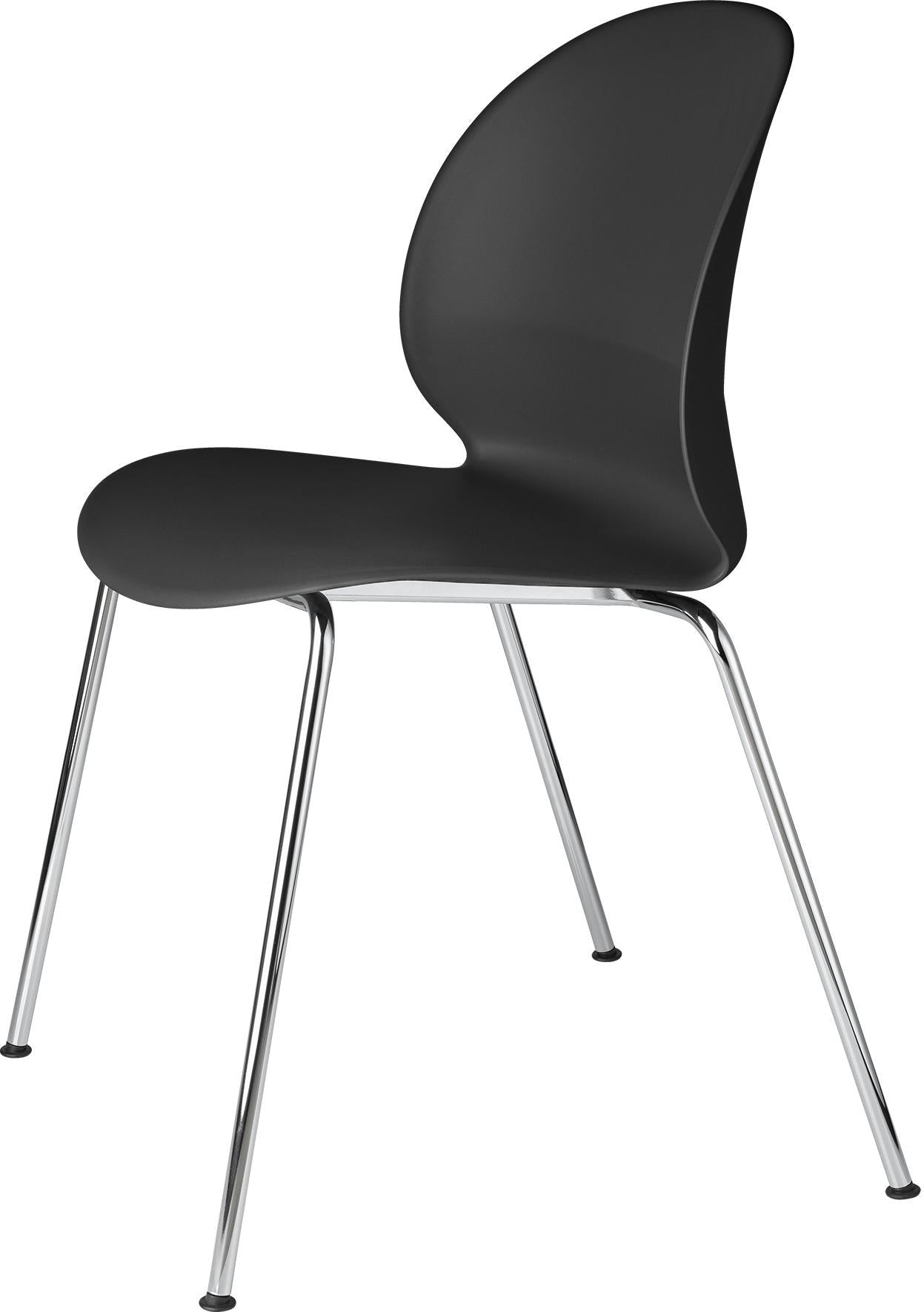 [product_category]-Fritz Hansen N02 Recycle Chair Chromed Steel 4 Legged, Black-Fritz Hansen-N02-10-black-FRI-1