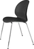 Fritz Hansen N02™ Recycle Chair Chromed Steel 4 L Egg™Ed, Black