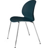 Fritz Hansen N02™ Recycle Chair Chromed Steel 4 L Egg™Ed, Dark Blue