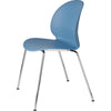 Fritz Hansen N02™ Recycle Chair Chromed Steel 4 L Egg™Ed, Light Blue