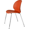 Fritz Hansen N02™ Recycle Chair Chromed Steel 4 L Egg™Ed, Orange