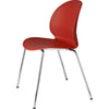 Fritz Hansen N02™ Recycle Chair Chromed Steel 4 L Egg™Ed, Red