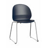 Fritz Hansen N02™ Recycle Chair With Welded Connecting Device, Dark Blue/Chrome