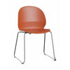 Fritz Hansen N02™ Recycle Chair With Welded Connecting Device, Dark Orange/Chrome