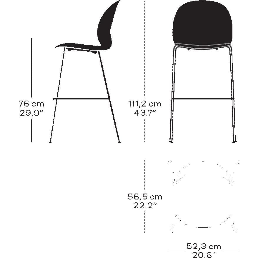 [product_category]-Fritz Hansen N02 Recycle High Bar Stool, Dark Red/Dark Red-Fritz Hansen-N02-50-Dark-Red-Dark-Red-FRI-6