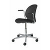 Fritz Hansen N02 genanvend drejelig lænestol, sort/poleret aluminium