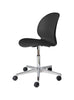 Fritz Hansen N02 Genbrug Drejestol poleret aluminium, sort