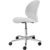 Fritz Hansen N02 Genbrug Svivelstol poleret aluminium, ud af hvid