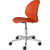 Fritz Hansen N02™ Recycle Swivel Chair Polished Aluminium, Orange