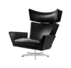 Fritz Hansen Oksen™ Lounge Chair Aluminium, Elegance Black