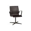 Fritz Hansen Oxford™ 3241 T Armchair Four Arm Base Brownbronze/Grace, Dark Brown