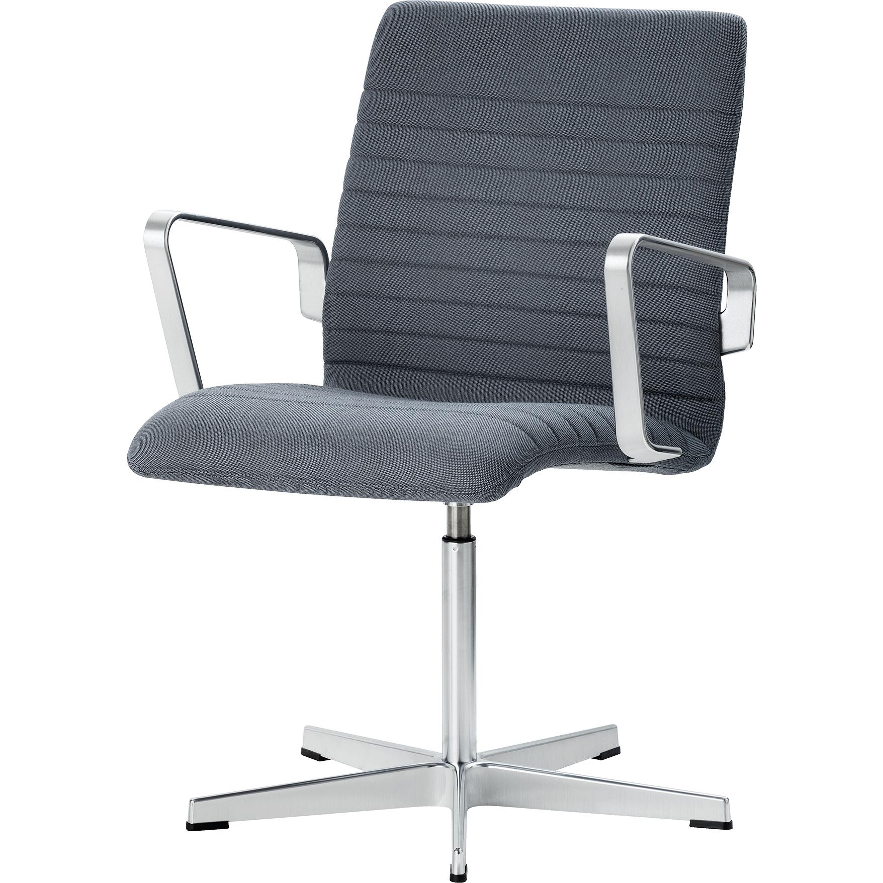[product_category]-Fritz Hansen Oxford Premium Armchair Fabric Low Backrest, Rime Blue/White-Fritz Hansen-3271P-721-FRI-1