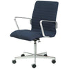 Fritz Hansen Oxford™ Premium Height Adjustable Armchair Fabric Middle Back, Rime Bright Blue/Brown