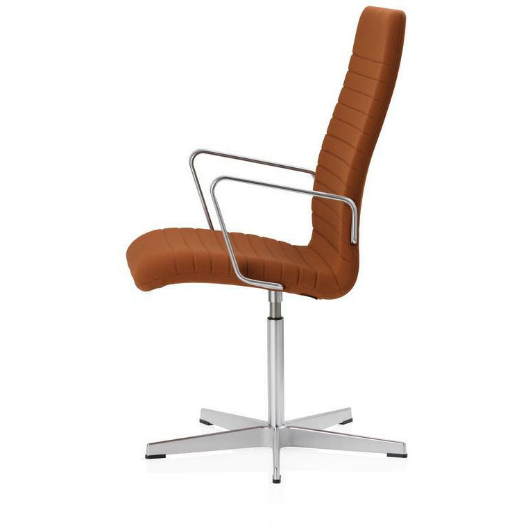 [product_category]-Fritz Hansen Oxford Premium Height Adjustable Armchair Fabric Middle Back, Rime Red-Fritz Hansen-3293P-551-FRI-1