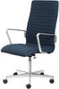 Fritz Hansen Oxford™ Premium Height Adjustable Armchair Fabric Middle Back, Rims Blue