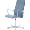 Fritz Hansen Oxford™ Premium Height Adjustable Armchair Fabric Middle Back, Rims Blue/White