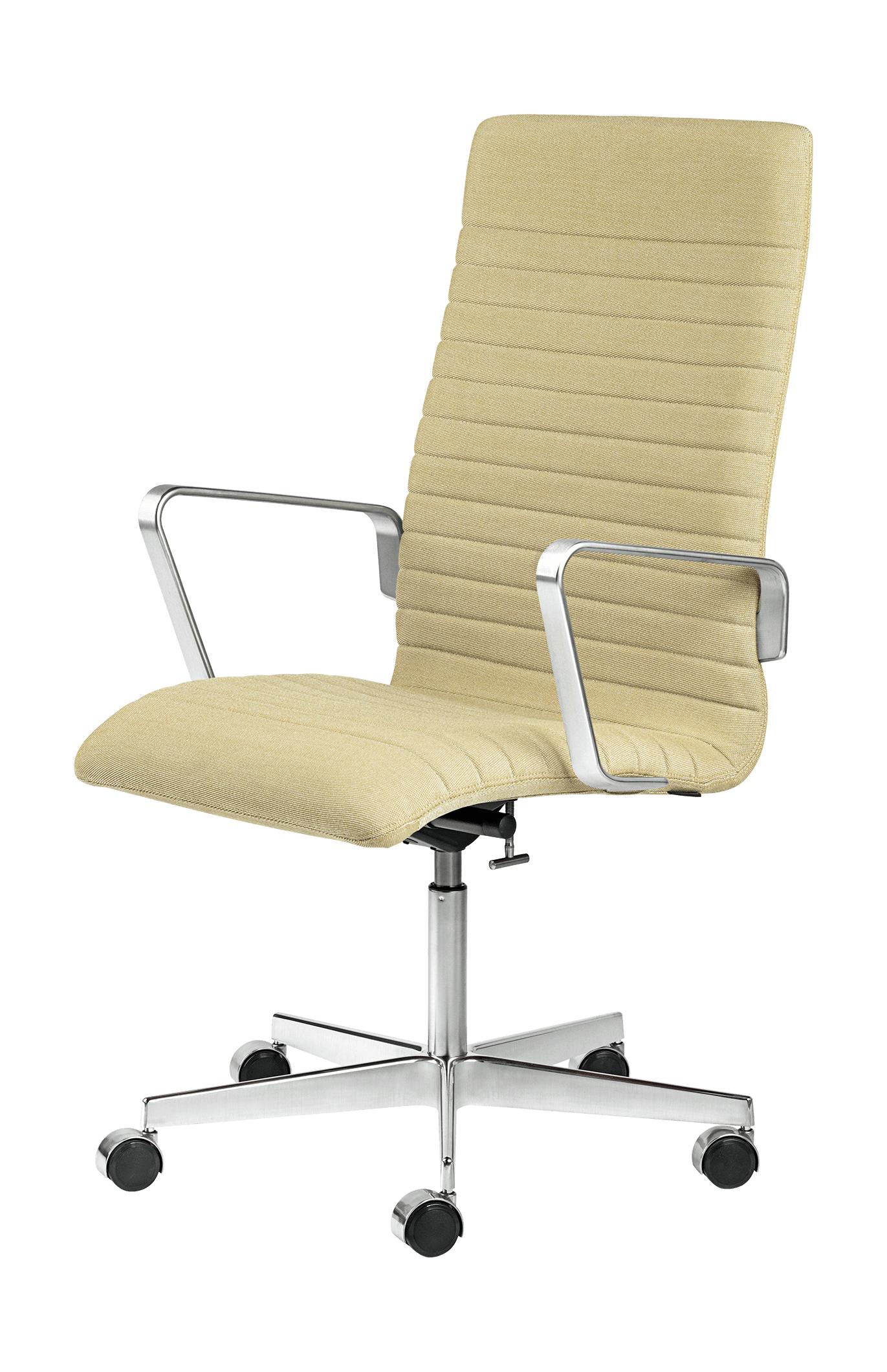 [product_category]-Fritz Hansen Oxford Premium Height Adjustable Armchair Fabric Middle Back, Yellow-Fritz Hansen-3293P-RIME-YELLOW-FRI-1