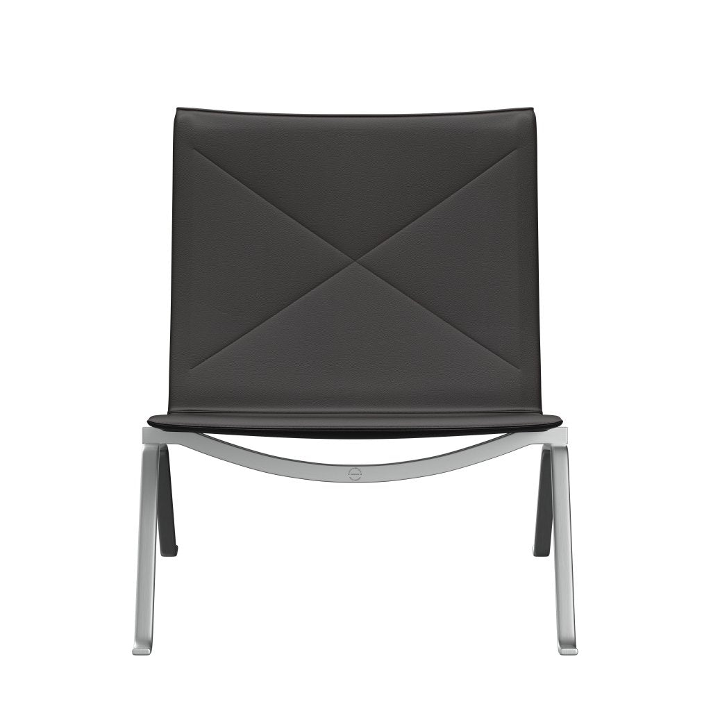 [product_category]-Fritz Hansen Pk22 Lounge Chair, Aura Black Brown-Fritz Hansen-PK22-CLBBR-SBSS-FRI-2