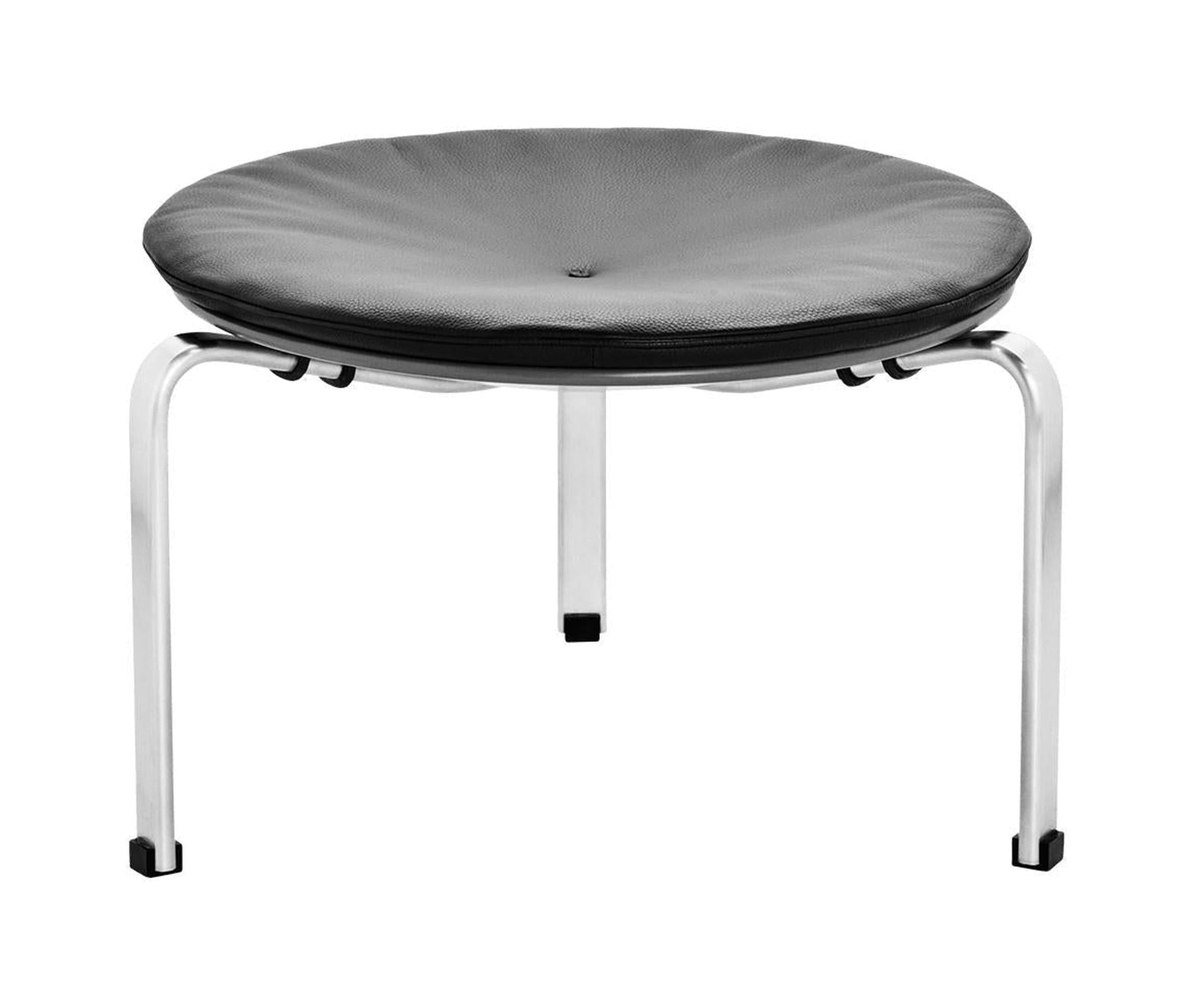 [product_category]-Fritz Hansen Pk33 Stool Leather, Grace Black-Fritz Hansen-PK33-FRI-1