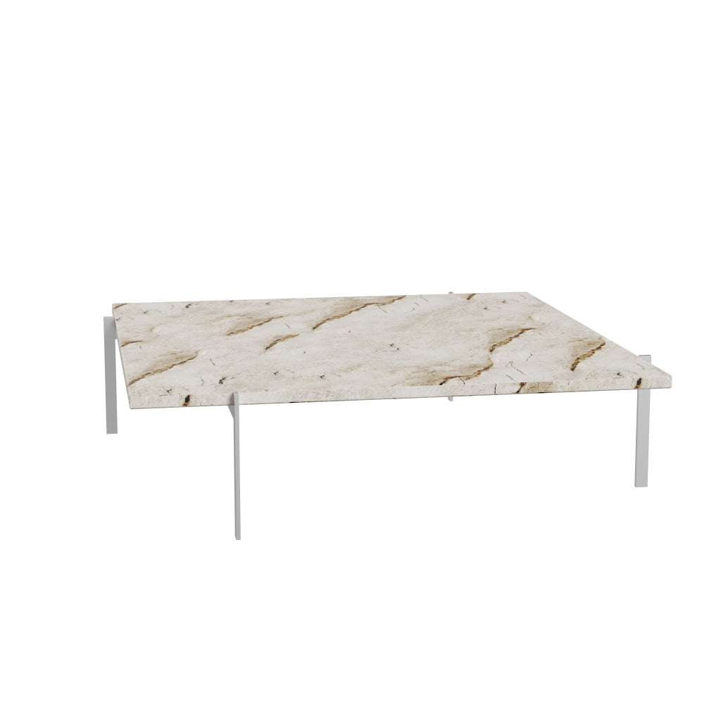 [product_category]-Fritz Hansen Pk61 A Coffee Table 120 Cm, Beige Marble-Fritz Hansen-PK61A-Stahl-Marmor-Beige-Matt-FRI-2