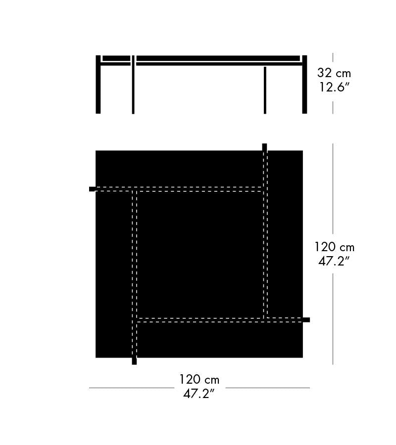 [product_category]-Fritz Hansen Pk61 A Coffee Table 120 Cm, Black Marble-Fritz Hansen-PK61A-Stahl-Marmor-Schwarz-Matt-FRI-7