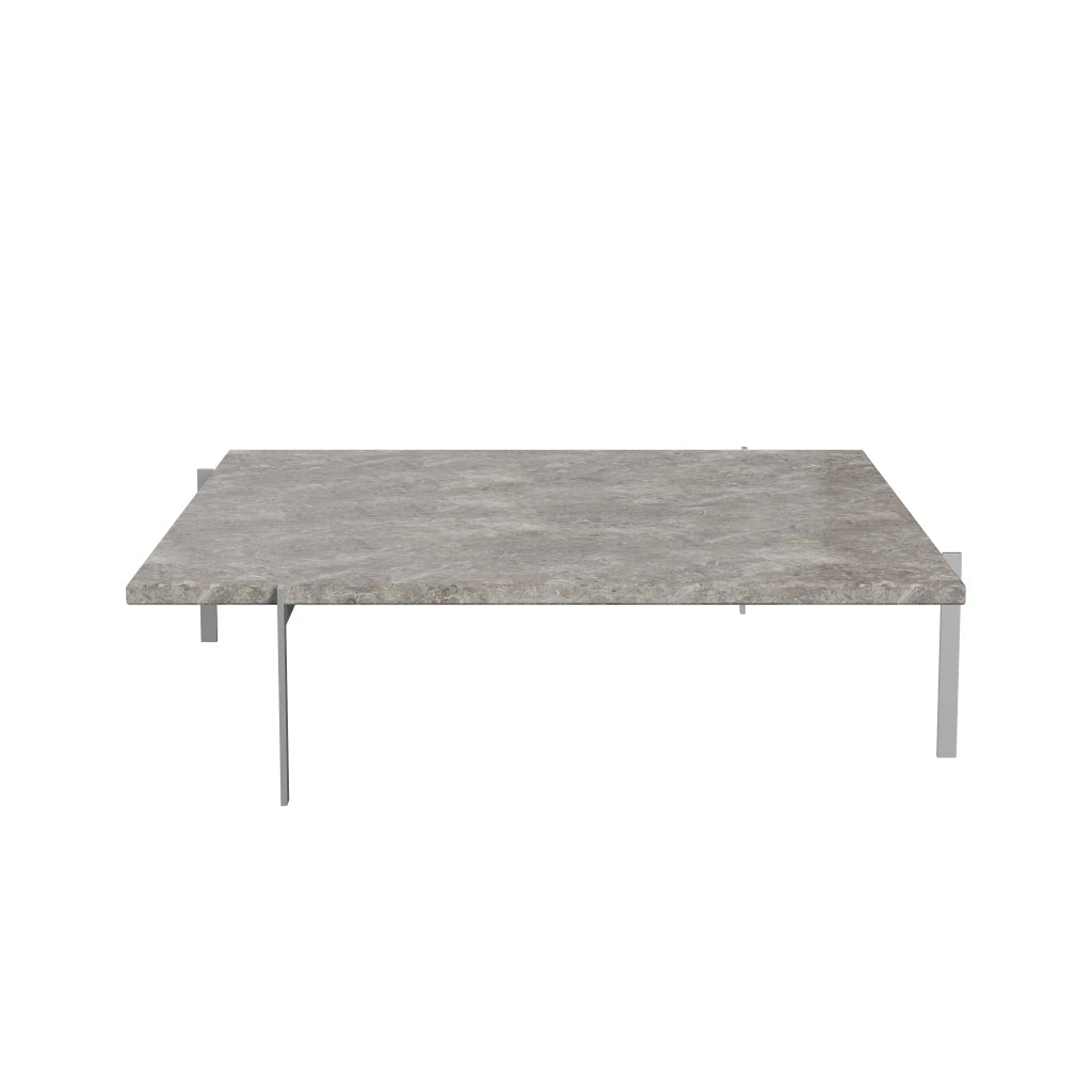 [product_category]-Fritz Hansen Pk61 A Coffee Table 120 Cm, Grey Brown Marble-Fritz Hansen-PK61A-Stahl-Marmor-Grau-Braun-Matt-FRI-1