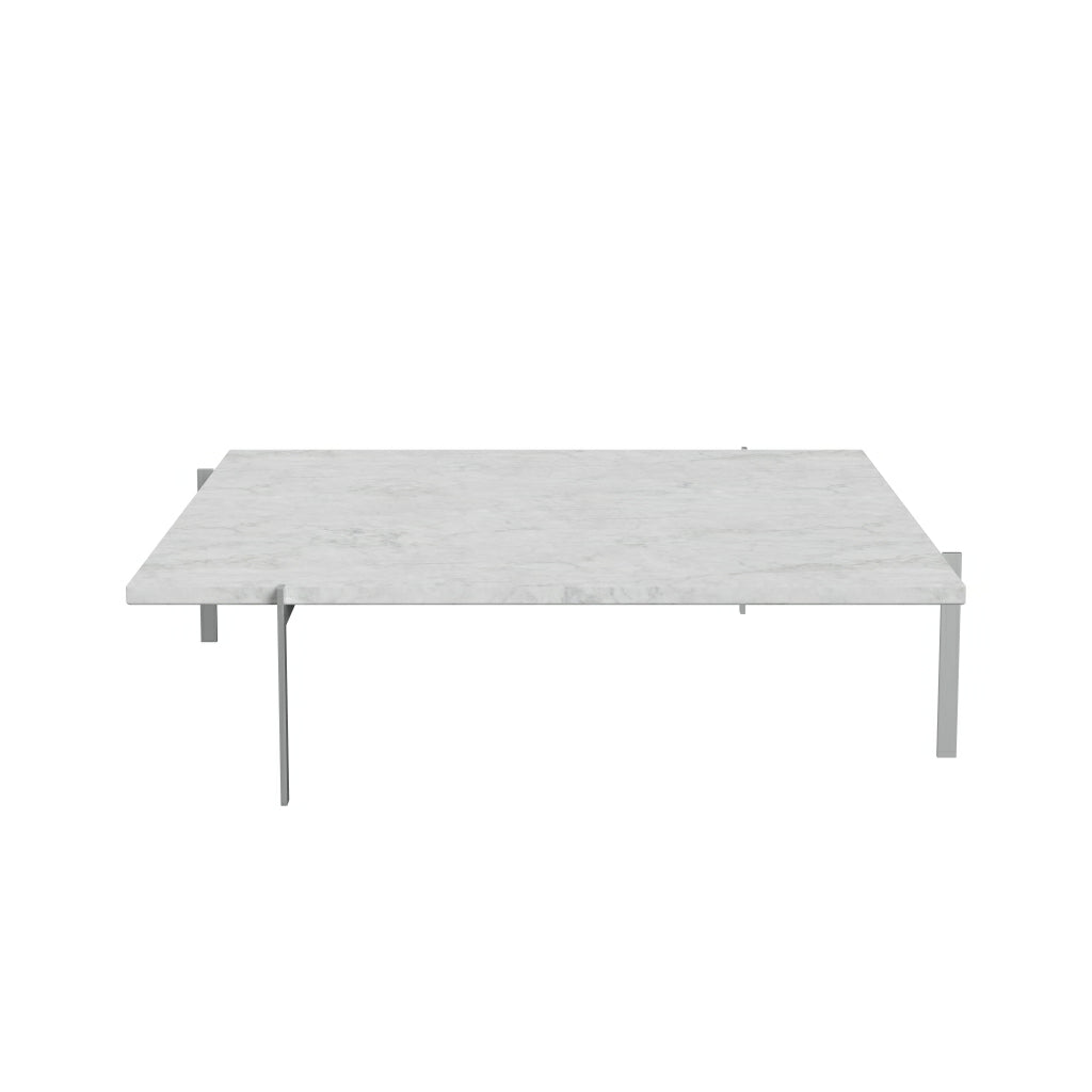 [product_category]-Fritz Hansen Pk61 A Coffee Table 120 Cm, White Marble Matt Polished-Fritz Hansen-PK61A-Stahl-Marmor-Weiss-Matt-FRI-1