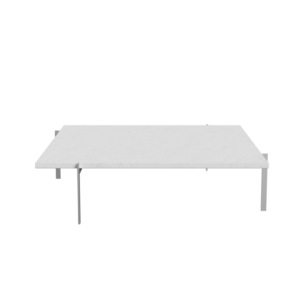 [product_category]-Fritz Hansen Pk61 A Coffee Table 120 Cm, White Marble Rolled-Fritz Hansen-PK61A-Stahl-Marmor-Weiss-Gerollt-FRI-1